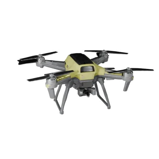 Печатаемая 3D-модель дрона-квадрокоптера STL, вид в изометрии, готовый к печати объект транспортного средства с балансом крыл