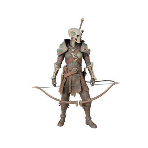Фэнтези Закаленный в боях рейнджер - модель персонажа со скелетом