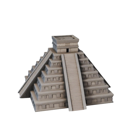 Печатная модель пирамиды Чичен-Ица в формате STL - Масштабируемый ассет