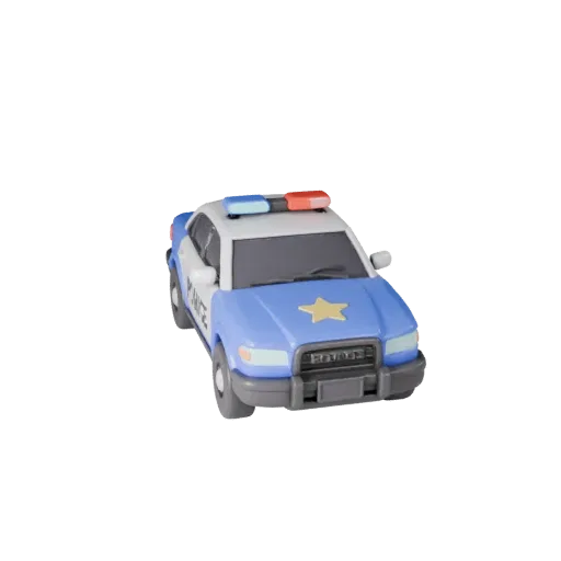 Полицейская машина 3D модель для Blender и игр - Реалистичный PBR