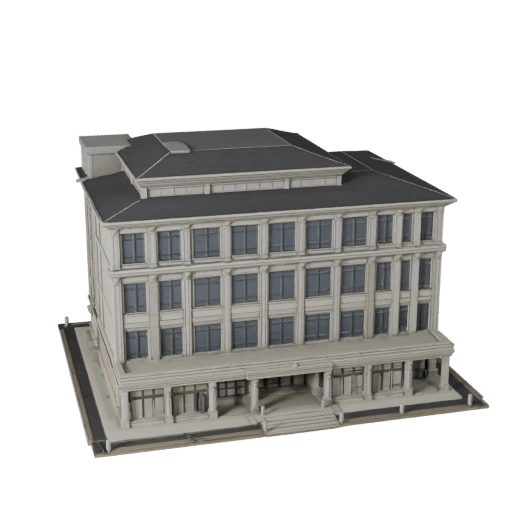 Theater Building 3D Model for Blender - Render Asset