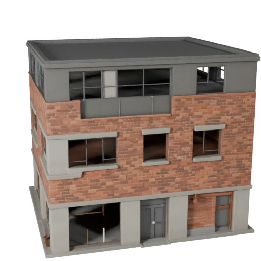 Low Poly Eco Haus 3D Modell für Echtzeit-Spiele und VR