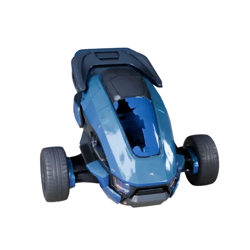 3D-модель грузовика-ховера, вид в три четверти в студии, готовый для Blender актив транспортного средства с футуристическими