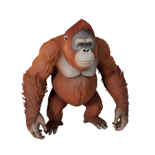 Реалистичный 3D-модель орангутана - rigged PBR ассет для игр | PBR