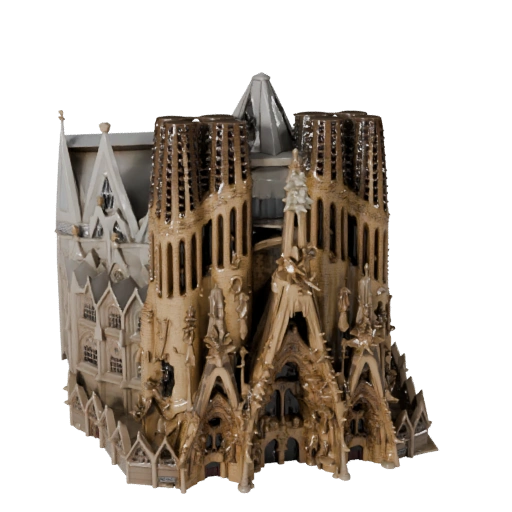 Высокополигональная 3D модель Саграда Фамилия для Архитектурной Визуализации