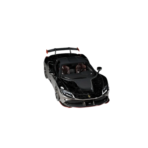 Спортивный автомобиль в стиле феррари 3D модель для Blender и игр