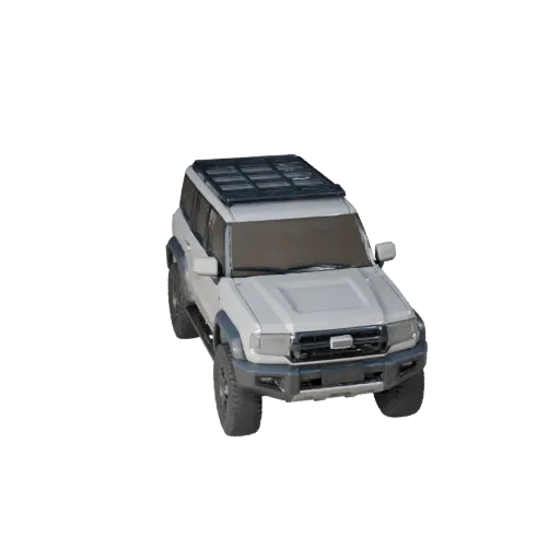 3D-модель внедорожника SUV, студийный вид в три четверти, готовый для Blender актив транспортного средства с увеличенным доро