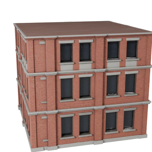 Ziegel Fassade 3D Modell - Realistisches Archviz Asset für Architektur