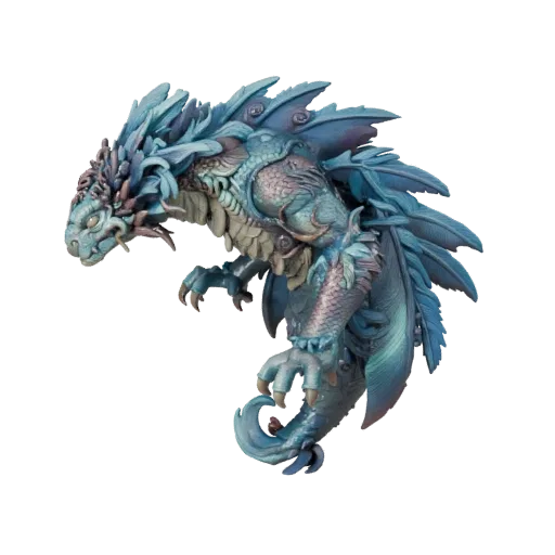 Высокополигональная 3D-модель русалки STL, изометрический вид, готовая к печати фигурка животного с магическими переходами по