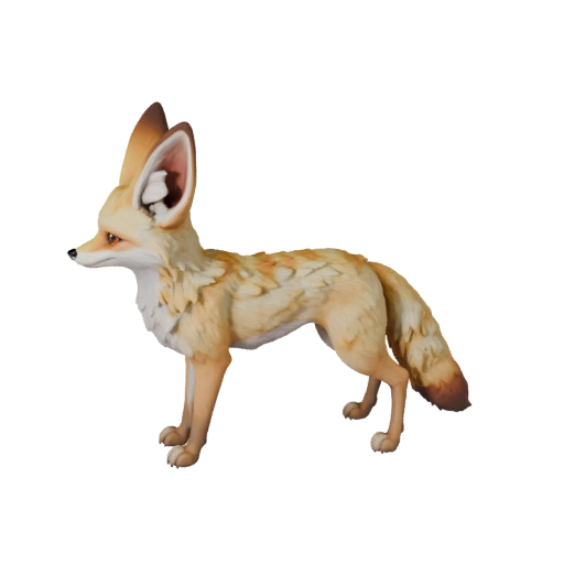 3D модель фенека для Blender - PBR ресурс с текстурами | PBR