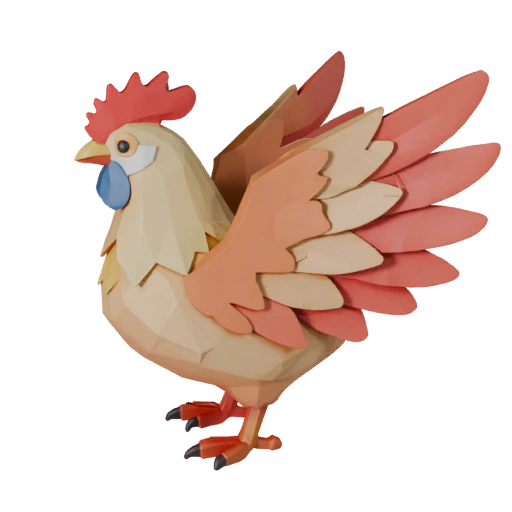 Высокополигональный петух 3D модель - Детальный STL ресурс для печати