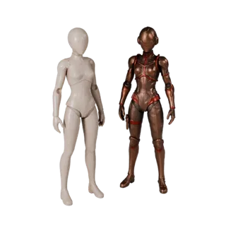 3D персонаж студента в стиле аниме Arcane NPC, вид в окне движка, низкополигональный ассет в статичной позе с PBR