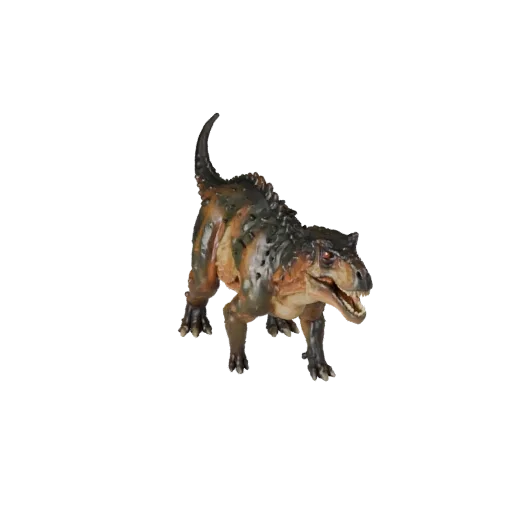 3D модель Пахицефалозавра, вид сбоку игровой камеры, готовый для Unity ассет животного с противовесом хвоста, силуэтами когте
