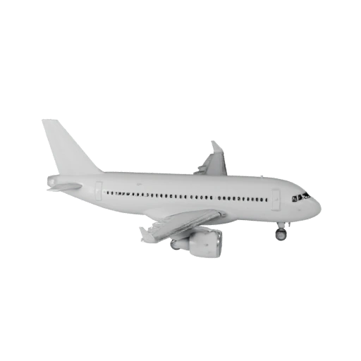 Печатная модель пассажирского самолета в стиле Airbus STL для