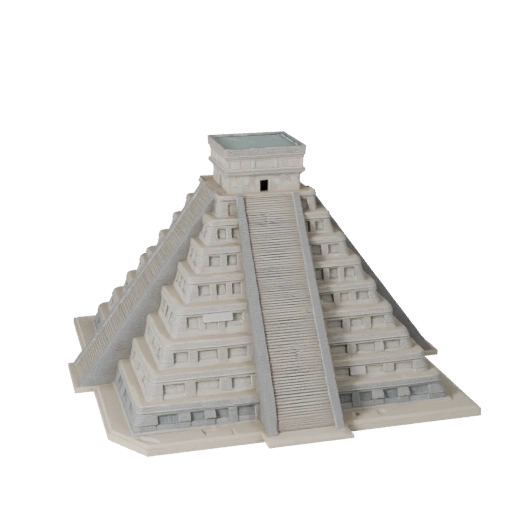 3D модель пирамиды Чичен-Ица для Unity - Игровой ресурс