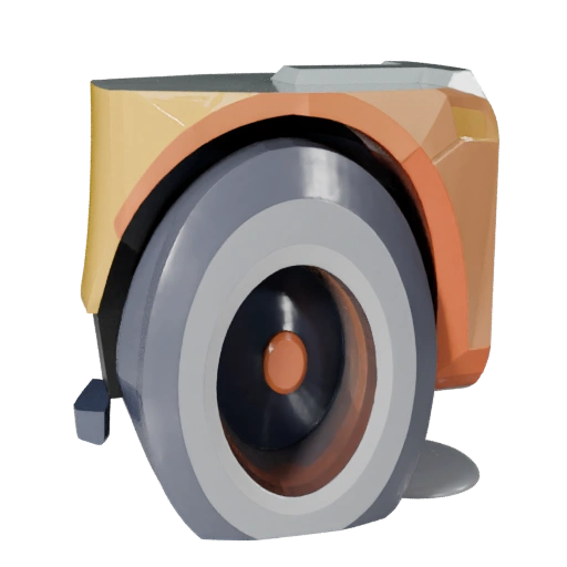 Мультяшное колесо автомобиля 3D-модель для стилизованных игр, PBR-ресурс