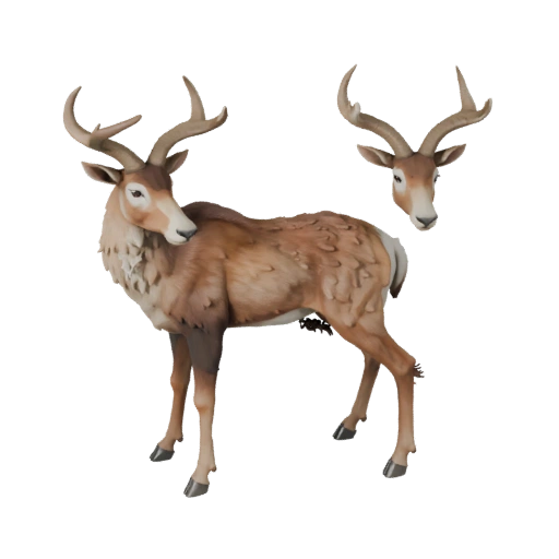 Низкополигональная 3D модель антилопы - Игровой ассет для Unity с FBX | PBR