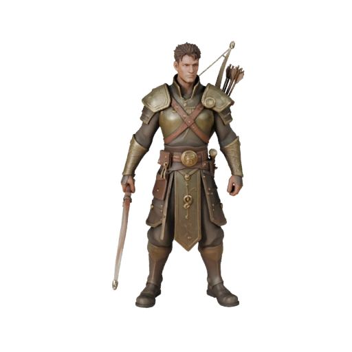 Фэнтези персонаж нпс рейнджер - с ригом