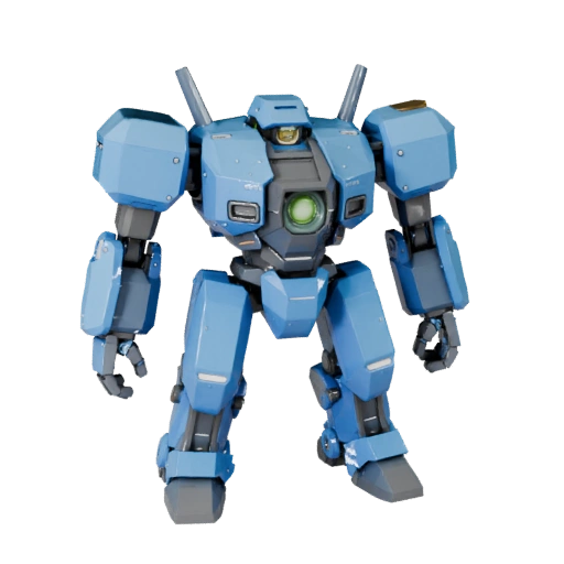 Низкополигональный механический ходок 3D модель для игр Unity и Unreal