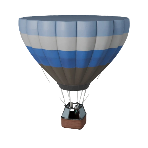 Высокополигональный 3D модель воздушного шара для студийных рендеров