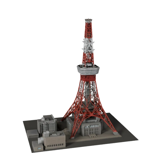 Tokyo Tower 3D Model for Unreal - Realtime Asset for UE Scenes