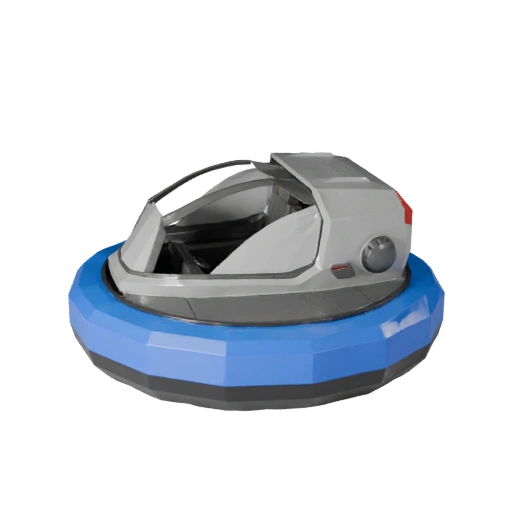 Низкополигональный судно на воздушной подушке 3D модель для Unity & Unreal PBR Asset