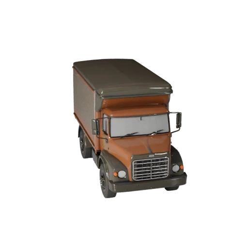 Винтажный грузовик 3D модель - Высокополигональная PBR модель для