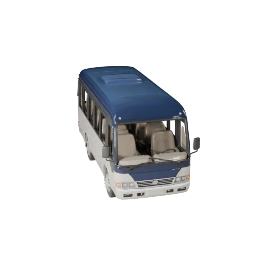 3D модель микроавтобуса для Unity - Низкополигональный игровой ассет Pro