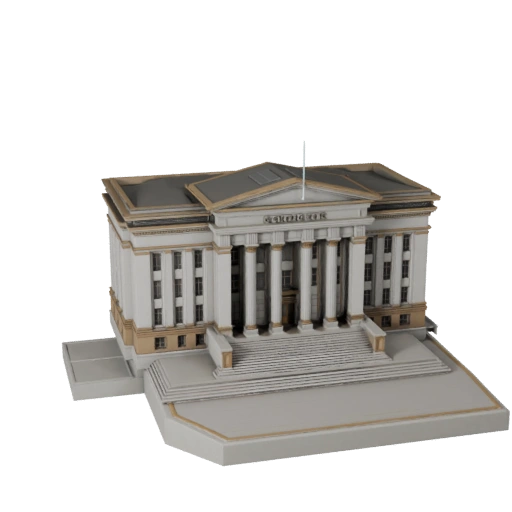 Courthouse 3D Model for Blender - Render Asset for Architecture