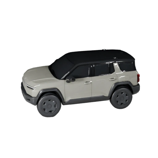 3D модель кибер внедорожника для Unity - Низкополигональный игровой ресурс