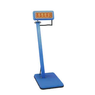Синяя напольная весовая платформа с цифровым дисплеем, 3D модель