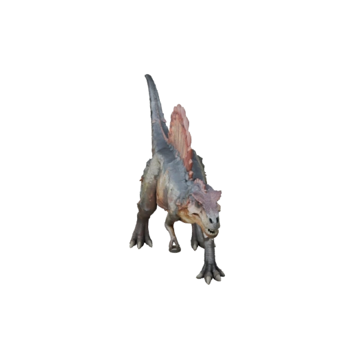 Низкополигональный спинозавр 3D модель - игровой ассет для Unity с FBX | PBR