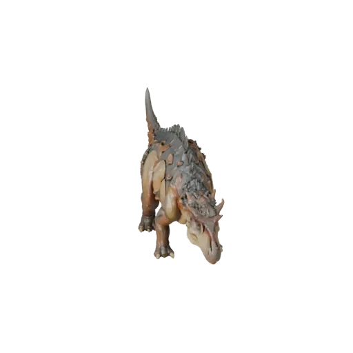 Высокополигональная 3D-модель Пахицефалозавра STL, вид в изометрии, готовая к печати фигурка животного с костными пластинами