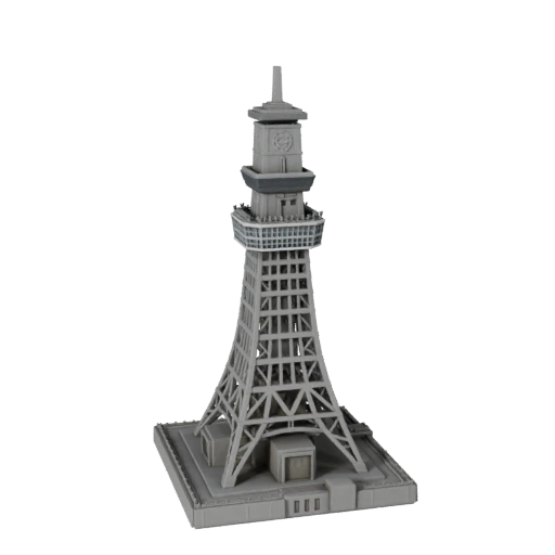 Low Poly Tokyo Tower 3D Model for Realtime Games and VR