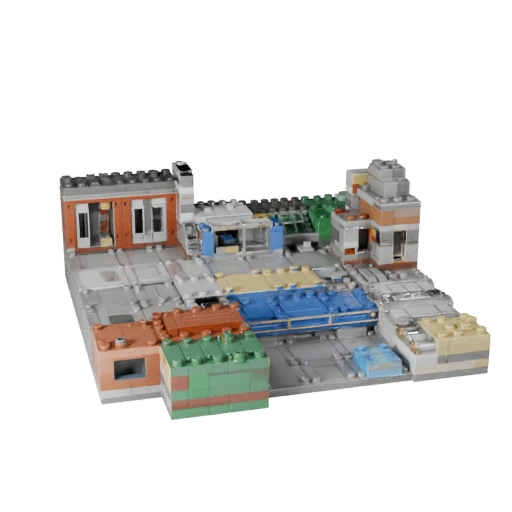 Kit de Construção de Cidade Imprimível STL Modelo 3D - Asset de Escala