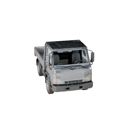 Низкополигональный бортовой грузовик 3D модель для Unity и Unreal