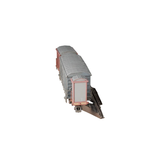 Грузовой поезд 3D модель для Blender и игр - PBR ассет