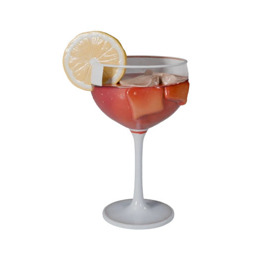 Cocktail Glass 3D Asset for AR, WebGL and Browsers