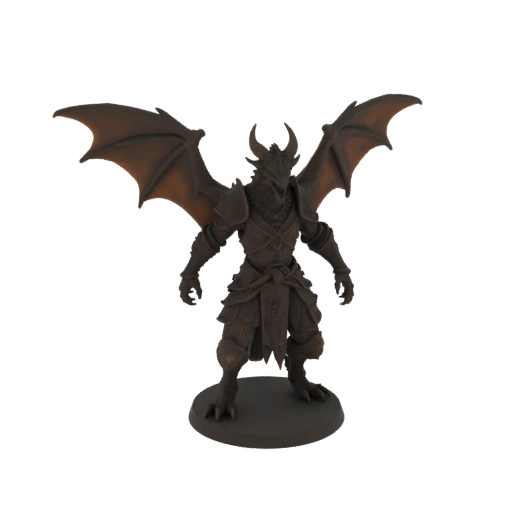 Средневековый Драконорожденный Истребитель Миниатюра STL