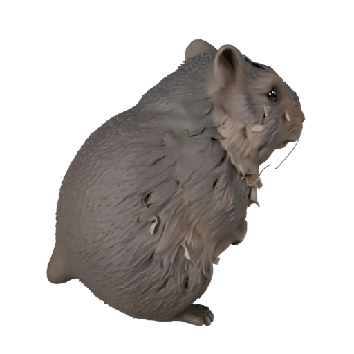 Modelo 3D de Chinchila Baixo Poli - Asset para Jogos Unity com FBX | PBR