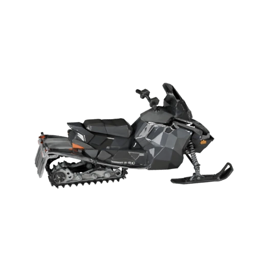 Низкополигональный снегоход 3D модель для Unity и Unreal PBR Asset