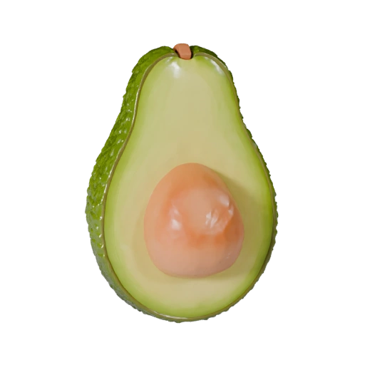 AR Ready Avocado Half 3D Asset for Online Browsers