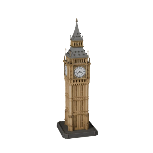 Modello 3D Big Ben per Unreal - Asset UE Realtime per Realtime