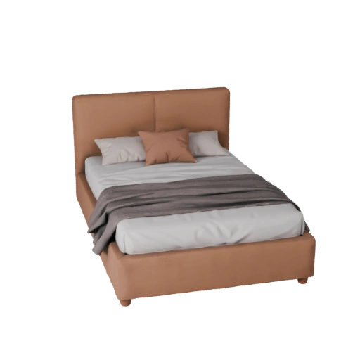 Platform Bed Frame GLB 3D Web Asset for Online Use