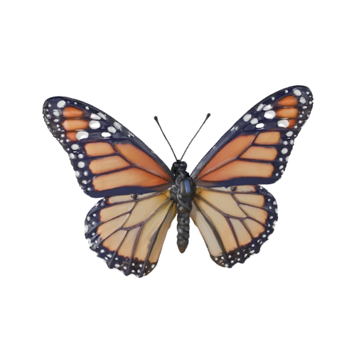 3D модель бабочки монарх для Unity - Готовый игровой ассет, FBX