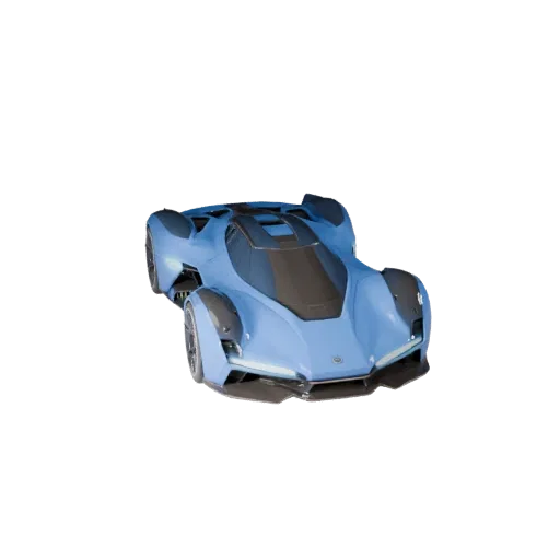 3D-модель Sci Fi Car, вид в игровом окне в три четверти, готовый для Unreal Engine актив транспортного средства с футуристиче