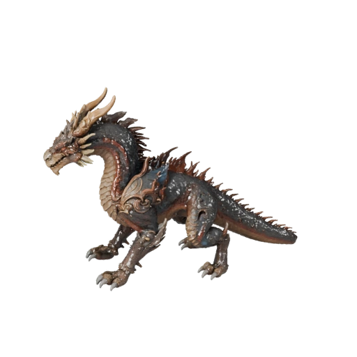 Реалистичный небесный дракон 3D модель - rigged PBR ассет для игр