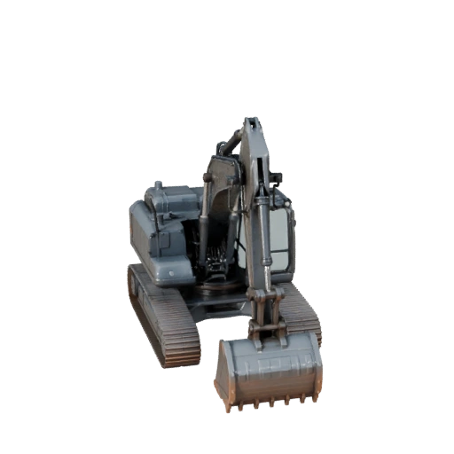 Гусеничный экскаватор 3D модель для Blender - Реалистичный PBR