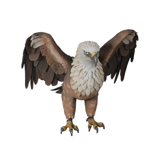 3D модель гарпии для Blender - PBR ресурс с текстурами