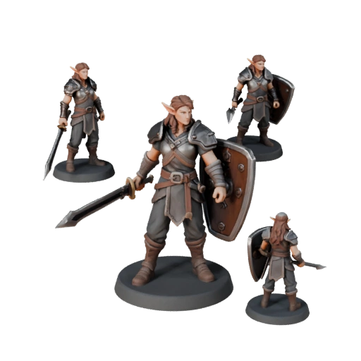 Collectible Half Elf Ranger RPG Hero | Display Asset